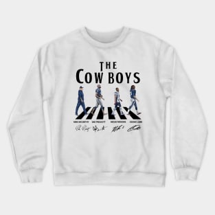 Cowboys Walking Abbey Road Signatures Football Crewneck Sweatshirt